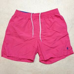 Polo Ralph Lauren Men's Swim Trunks Size LARGE Pink Lined Board Shorts Pockets